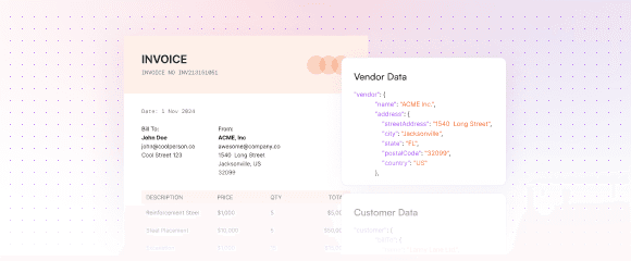 PDF invoice parsing
