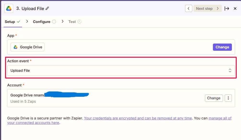 Upload Output to Google Drive Folder