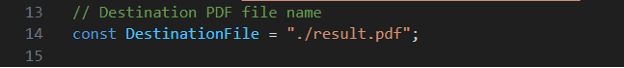Output PDF