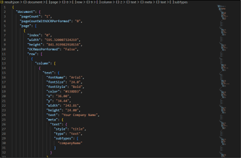 JSON File Output
