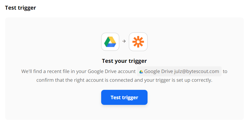 Test trigger
