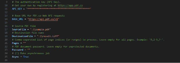 Configure the Python Code