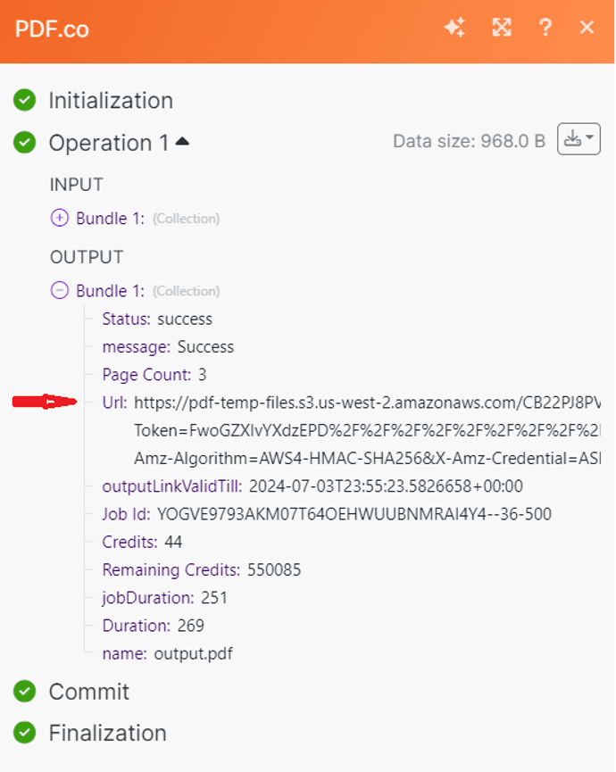 Run PDF.co Replace Text