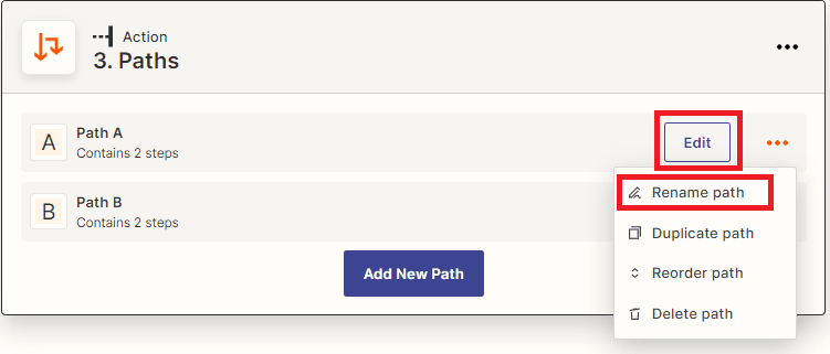 Edit and Rename Path