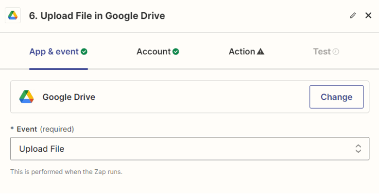 Upload a file