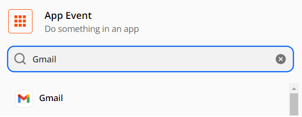 Select another action app