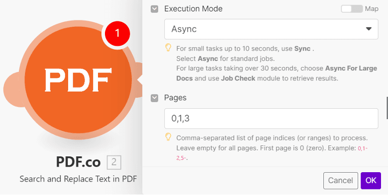 Setup PDF.co Replace Text 3