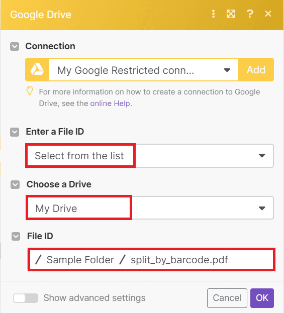 Google Drive Configuration
