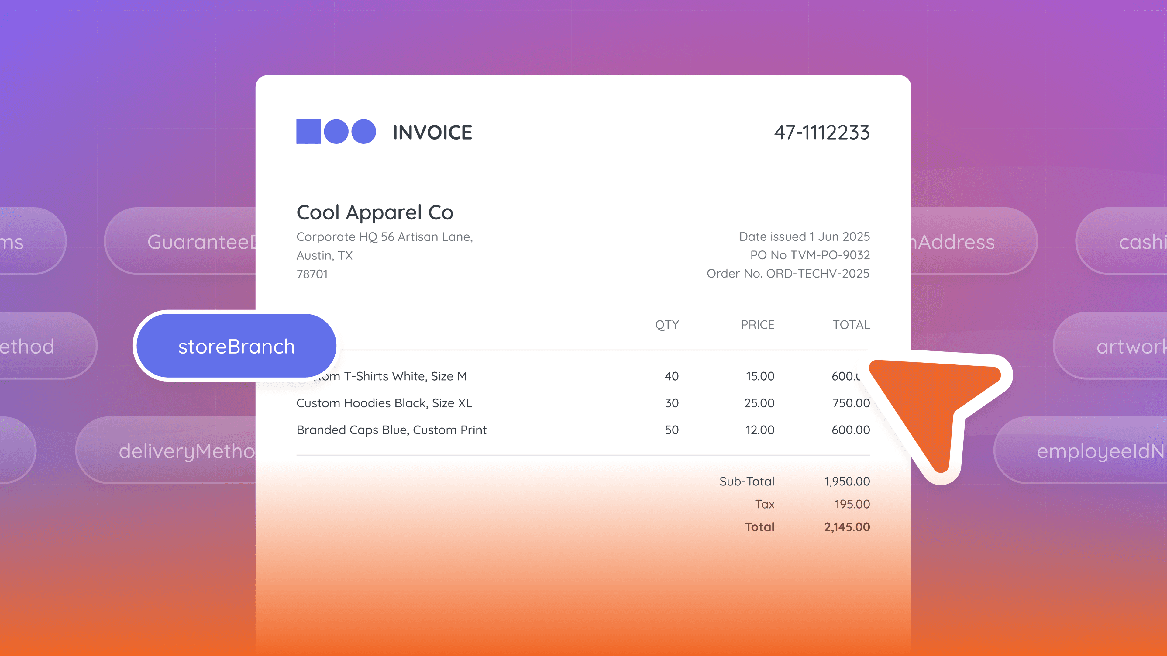 New: Extract custom fields with AI Invoice Parser