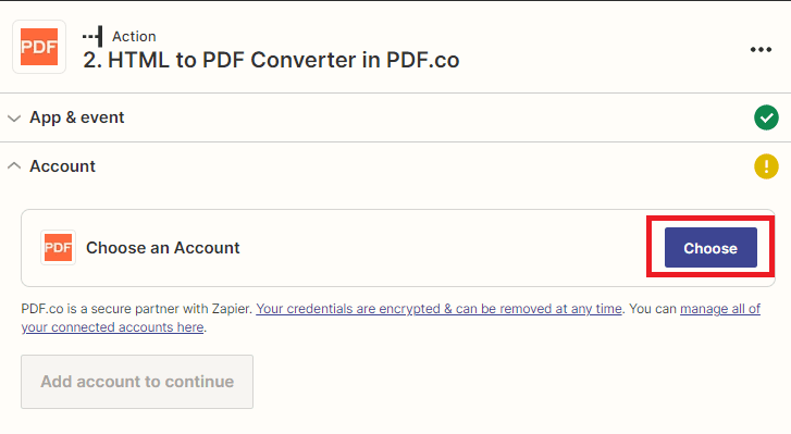 Connect PDF.co Account