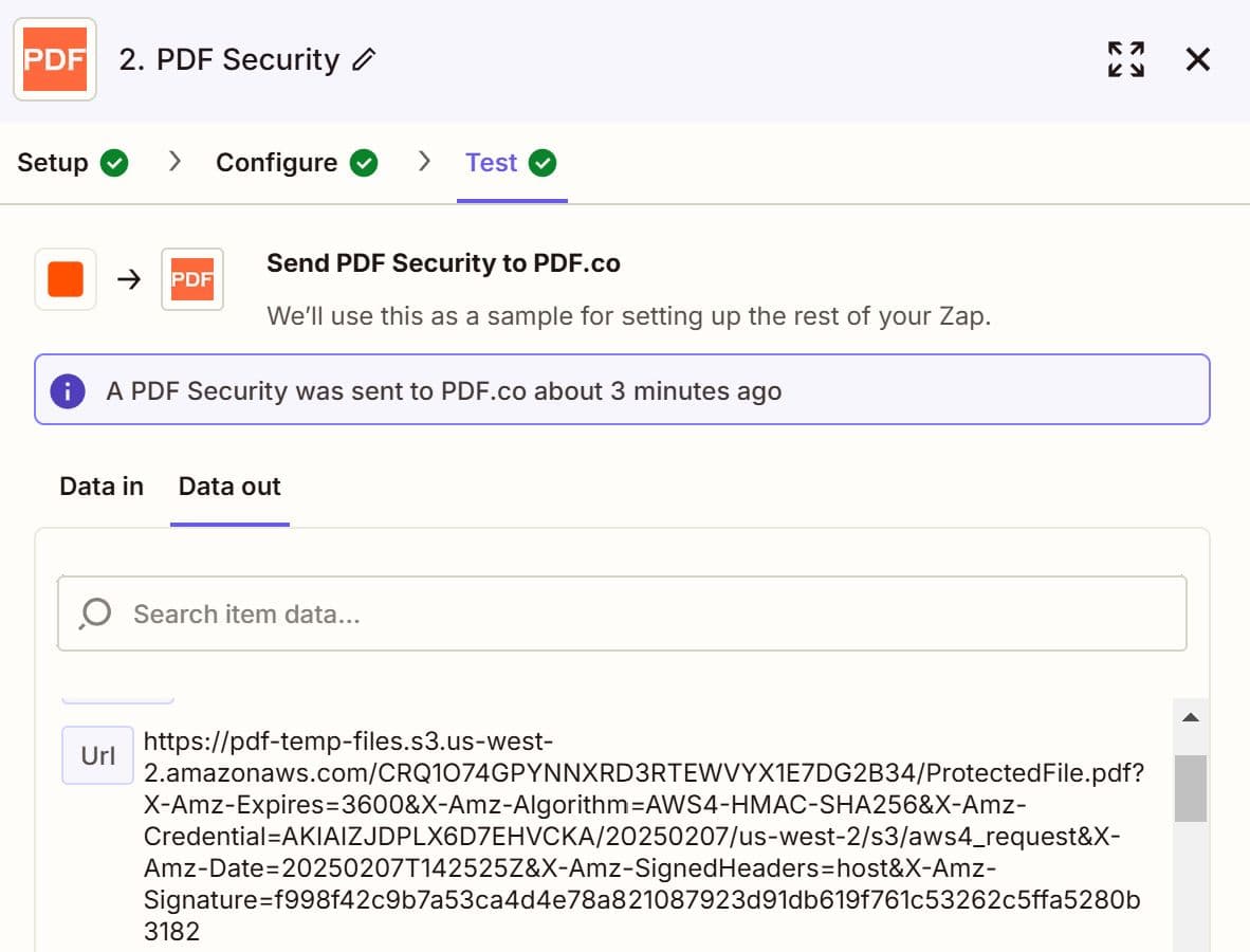 Test Module and Open the Output URL