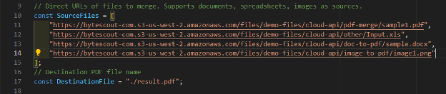 Source Files and Destination