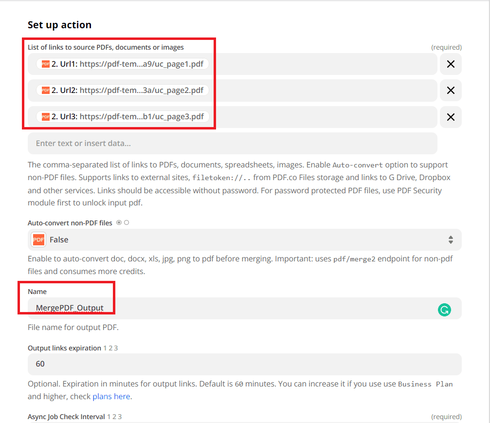 PDF Merger Configuration