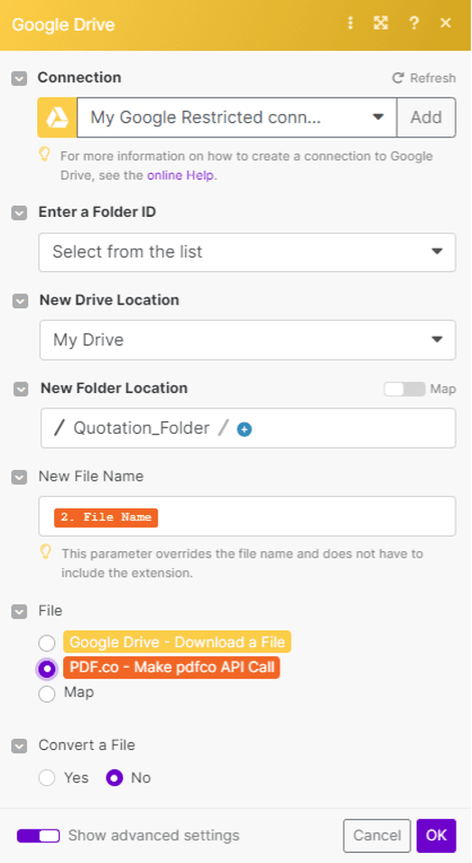 Setup Google Drive