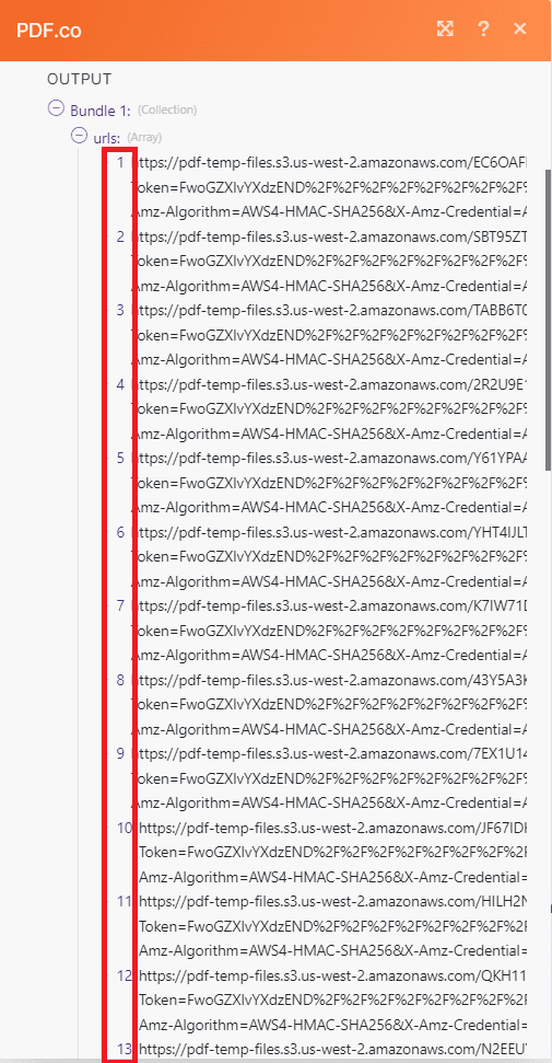 Result from Make & PDF.co