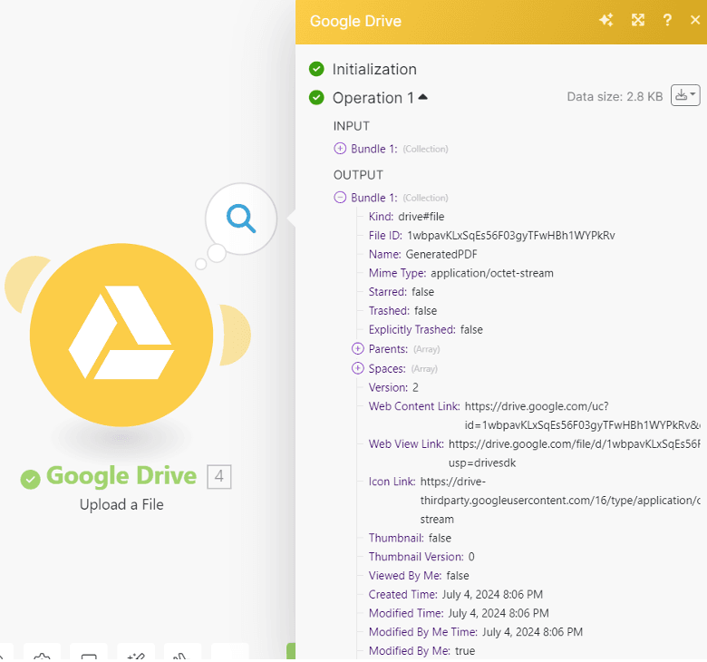 Run Scenario to Upload File