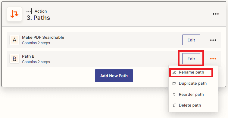 Rename and Edit Path