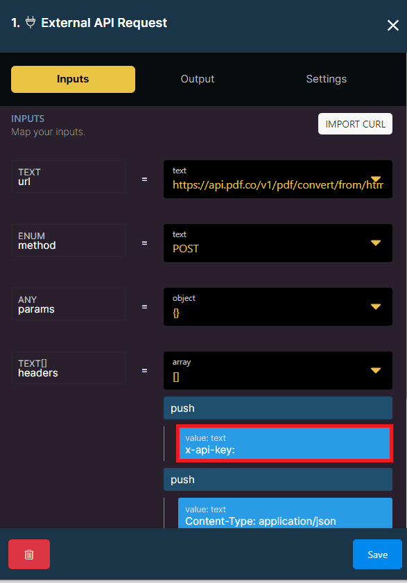 Add API Key