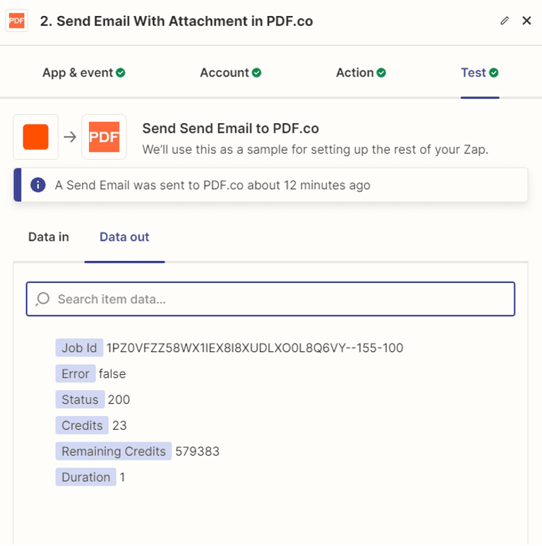Send Email to PDF