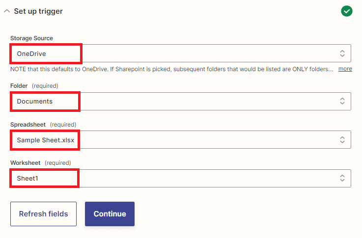 Setup Microsoft Excel Configuration