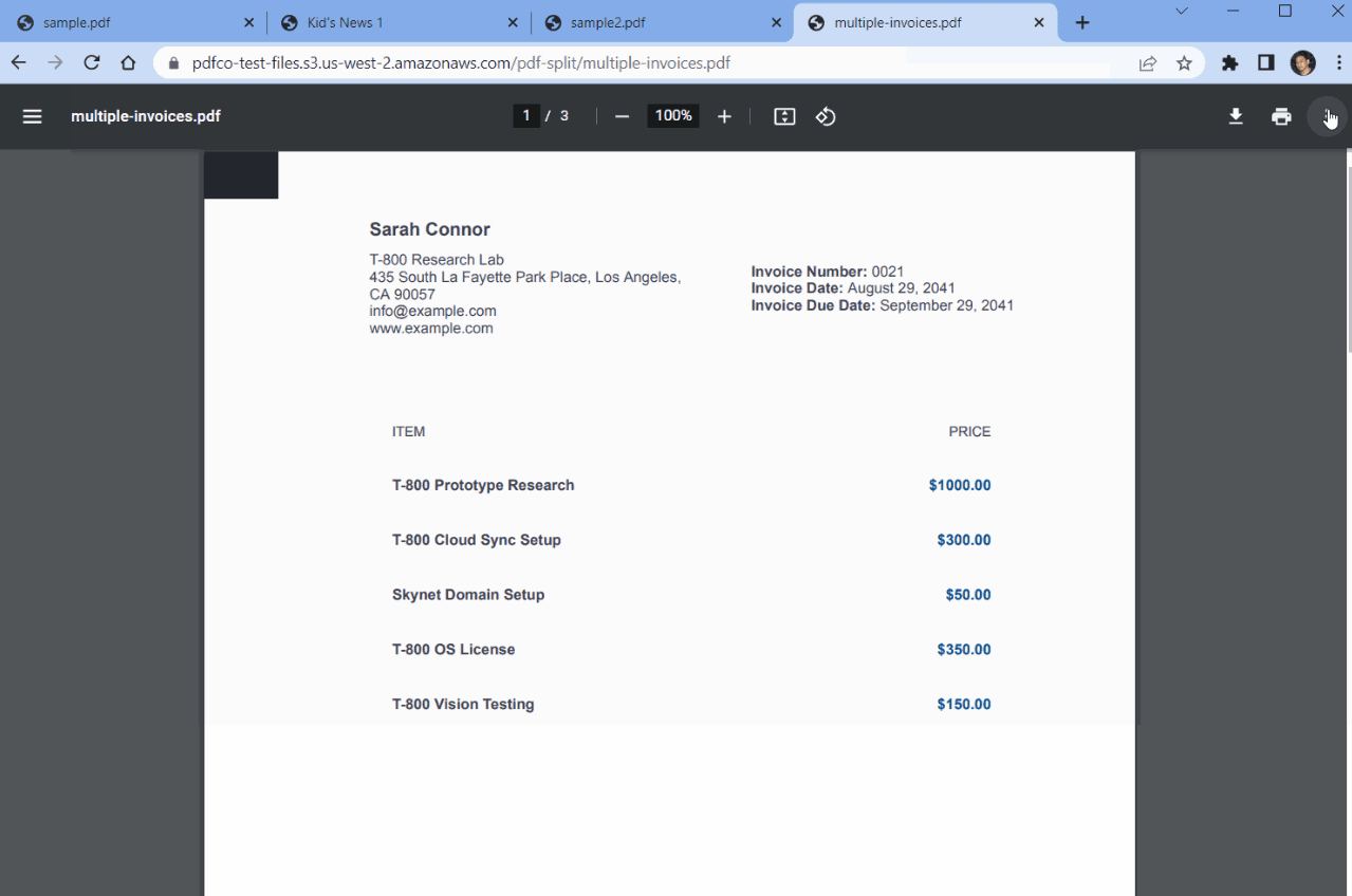 Sample PDF Documents