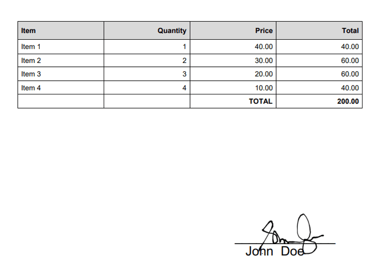 Sample PDF Result