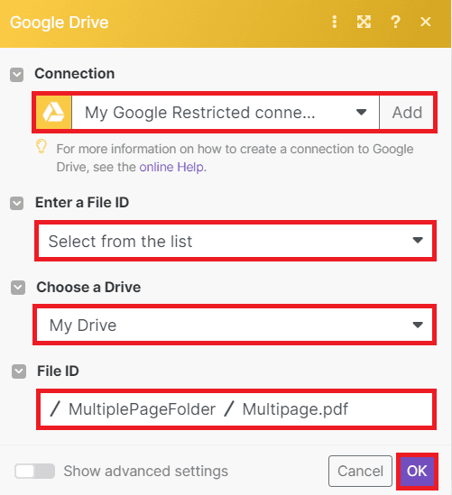 Configure Google Drive