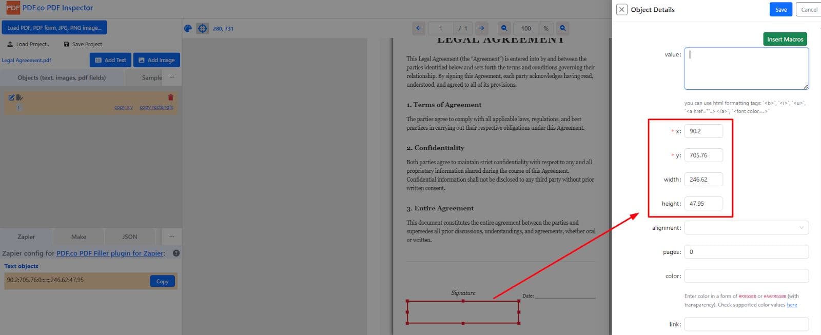 Tip: Position the signature slightly above the bottom margin for clear visibility.