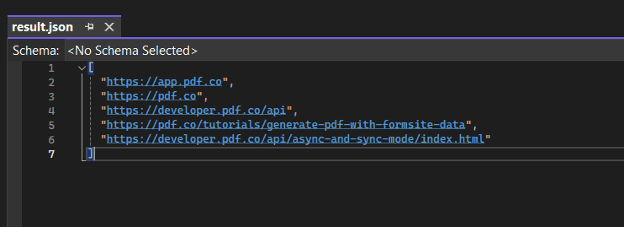 View JSON Result