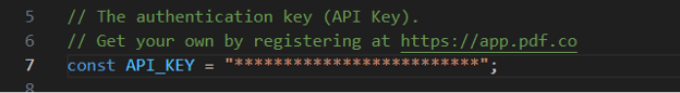 Add PDF.co API Key