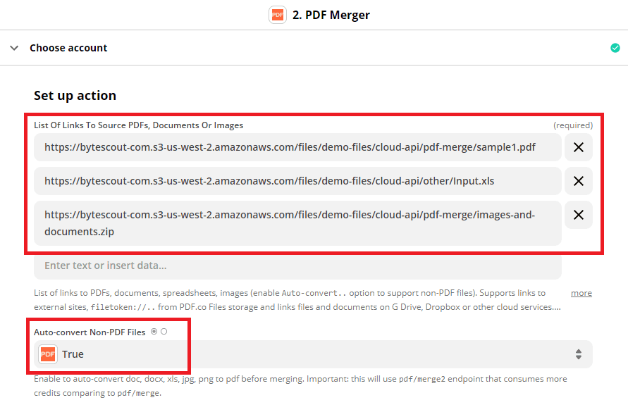 PDF Merger Action