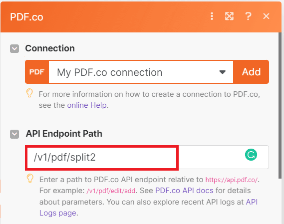 Setup PDF.co Configuration