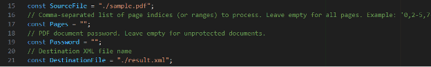 Source and Destination Files