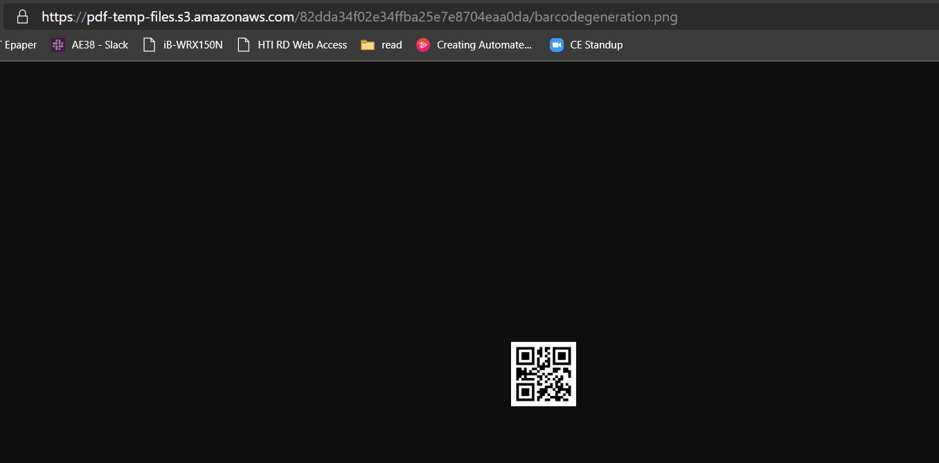 Image Of QR Code Output